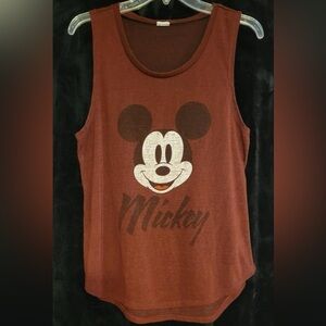 Mickey Mouse Red Sleeveless Top